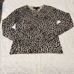 August Silk Leopard Print Cardigan